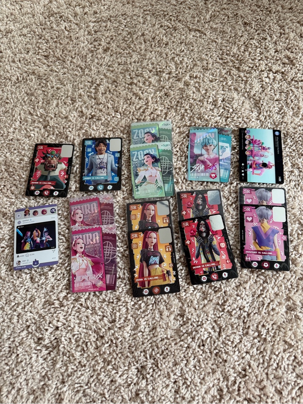 Lot of 15 Kpop Demon Hunters Kayou Trading Cards